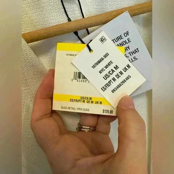 NWT Anne Klein women’s white open front dress jacket formal wear size medium - Picture 9 of 12